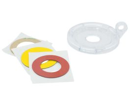 Push Button and E-Stop Lockout Device Attachment - Safety Cover Bases, Small, 5/Pack