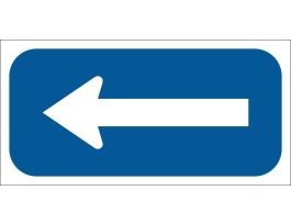 Left Arrow Sign, 6" H x 12" W x 0.090" D