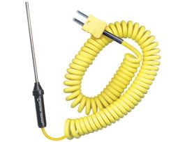 Type K Thermocouple Probe; General-Purpose Penetration, Coiled Cable