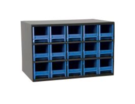 CABINET 19-SERIES STEEL W/ 15 BLU DRWRS