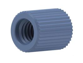 Tubing Cap, Blue ETFE, M6 Flat-Bottom; 1/EA