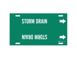 Storm Drain Pipe Marker, 10" H x 24" W, Fits Pipes 8" Dia. Thru 9.875" Dia.