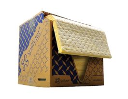 Hazmat Yellow Spill Pads, Light-Weight, 16" x 18", 200/Case