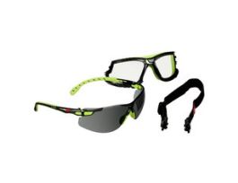 3M™ Solus™ 1000 Series S1202SGAF-TKT, Grn/Blk, Scotchgard™ Anti-Fog Coating, Gray AF-AS lens, TPE/Strap, 20 ea/Case