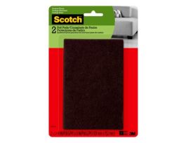 Scotch" Rectangle Felt Pads SP820-NA, Brown, 4 in x 6 in, 2/pk