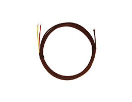 High Temperature Thermocouple Probe, Fiberglass Insulated Wire, 20G, Exposed, Stripped Leads, Type K; 120" L