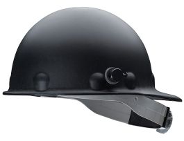 Roughneck P2 Hard Hat, Fiberglass, Quick-Lok blocks, Reversable Headband, 8 Pt. Swingstrap Suspension, Black