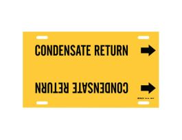 Condensate Return Pipe Marker, 10" H x 32" W, Fits Pipes 10" Dia. Thru 15" Dia.