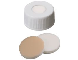 EPA Screw Cap, 24mm, White Polypropylene, Open, UltraBond Silicone/ PTFE Septa 1000/pk