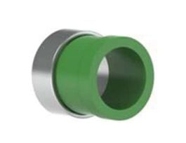 Super Flangeless Ferrule, Green ETFE/316 SS, 3/16" OD Tubing, 5/16-24 Flat Bottom; 10/PK