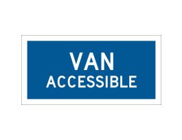 Van Accessible Sign, 8" H x 12" W x 0.090" D, Aluminum