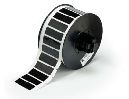 B30 Series Raised Profile Rectangular Labels 0.59 in H x 1.77 in W Black 450/RL