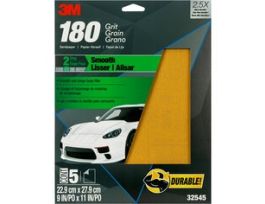3M™ Sandpaper, 32545, 180 Grit, 9 in x 11 in, 20 per case