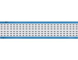 Numerical Wire Markers Repositionable Vinyl 0.75in H Legend: 109, 1250 Total