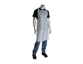 Aprons, White Polyethylene, 1.25 mil, Embossed, 28in.46in.