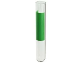 MARK-M Borosilicate Glass Tubes, Green Marking Label, 10 x 75 mm, 3 mL; 1000/CS