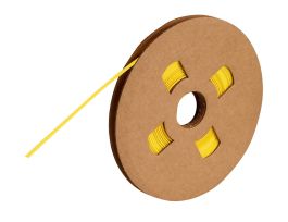 BradyPrinter Low Smoke Zero Halogen PermaSleeve Heat Shrink Tubing, 0.125" Dia x 100' L, Yellow