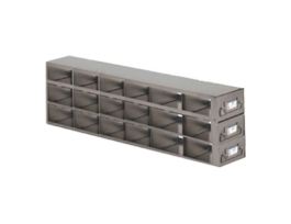 Upright Freezer Drawer Rack for Microtube Boxes with 2 7/16" Max Height, 6 x 3 Array