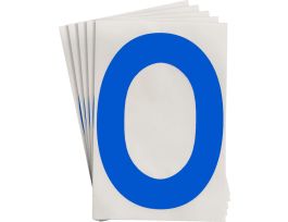 ToughStripe® Floor Marking Polyester 8 in Label Letter O Blue 20/PK