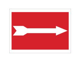 Skinny Right Arrow Sign, 7" H x 10" W x 0.035" D, Aluminum