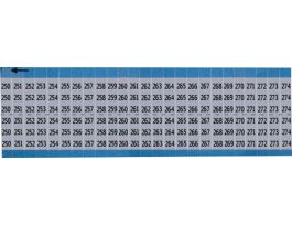 Letters and Numbers Scored Wire Marker Aluminum Legend: 250 to 274 1250 Total