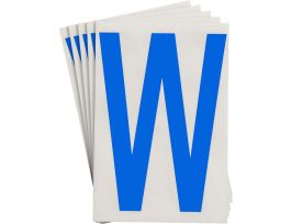 ToughStripe® Floor Marking Polyester 8 in Label Letter W Blue 20/PK