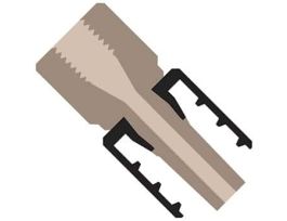 Threaded Luer Adapter, Natural/Black PEEK, 0.050" Bore, Male Slip Luer x Female 10-32 Coned; 1/EA