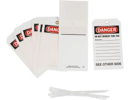 Danger Tag Polyester 7 in H x 4 in W Black, Red on White 10/PK