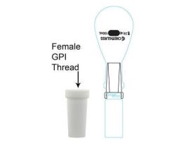 ADAPTER,TRANS,PTFE,24/40 INNER TO 13-425