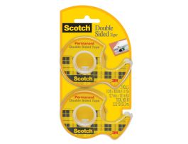 Scotch® Double Sided Tape 137DM-2, 1/2 in x 400 in 2 Pack