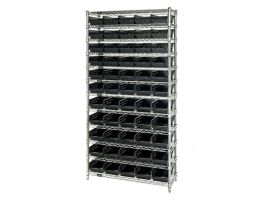 12INX36INX74IN 12 SHELF UNIT 55 BINS