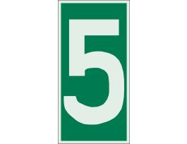 5 Sign, 6" H x 3" W x 0.008" D