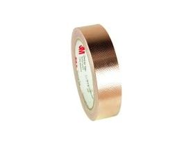 3M™ Embossed Copper Foil EMI Shielding Tape 1245, Variable Width x 18 yd