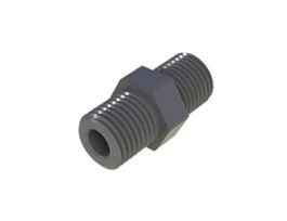 Filter Adapter, 1/4" NPT(M) x 1/4" NPT(M), polypropylene; 1/ea