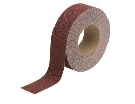 Anti-Skid Tape Roll - Grit-Coated Polyester, Solid Color, Red, 2" x 60'