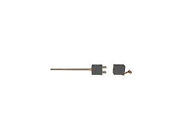 Type J Thermocouple Inconel Probe Quick DisConnector, Dual with Std-Connector, 12" L, .125 Dia, Ungrounded Junction