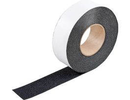 NFSI Certified Heavy Duty Anti-Skid Tape Roll - Silicon Carbide Grit, Solid Color, Black, 2" x 60'