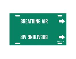 BREATHING AIR Pipe Marker, 24" W, Fits Pipes 8" Dia. Thru 9.875" Dia.