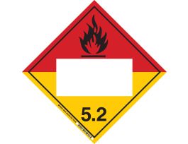 52 Sign, 10.75" H x 10.75" W x 0.004" D, Vinyl