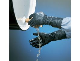 Butyl Gloves, Smooth Curved Hand, 7 mil, 14'' length. Available in sizes XS, S, M, L, XL