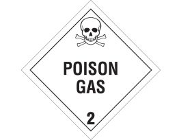 Poison Gas 2 Sign, 10.75" H x 10.75" W x 0.004" D, Vinyl