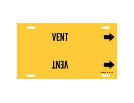 VENT Pipe Marker, 8" H x 16" W, Fits Pipes 6" Dia. Thru 7.875" Dia.