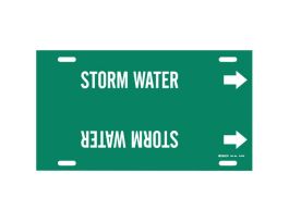 Storm Water Pipe Marker, 10" H x 24" W, Fits Pipes 8" Dia. Thru 9.875" Dia.