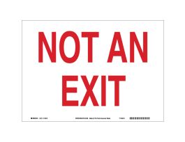Not An Exit Sign, 10" H x 14" W x 0.055" D
