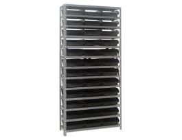 18IN X 36INX75IN 36 BLACK BINS 4IN BIN