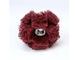 Scotch-Brite™ Cross Buff, 1 in x 3/8 in x 2 PLY x 8-32 High Strength A VFN, 25/Carton, 100 ea/Case