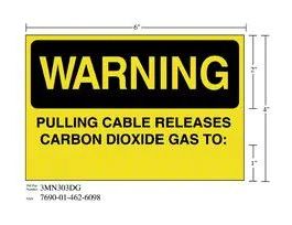 3M™ Diamond Grade™ Fire Fighting Sign 3MN303DG, "WARNING…TO", 6 in x 4 in, 10/Package
