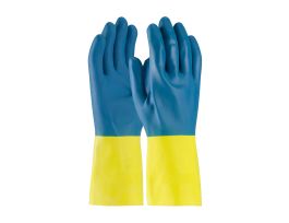 Assurance Unsupport Neo/Latex, Bl/Ywl, 28 Mil, 12 In, Flock, HComb, LG