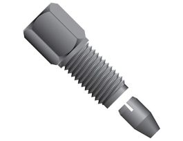 SealTight Fitting, 1/4" Hex, Black PEEK, 1/16" OD Tubing, 10-32 Coned; 10/PK