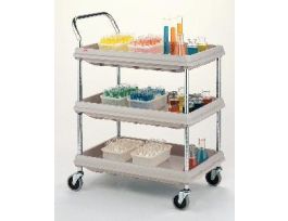 CART DP LEDGE UTL 3 SHELF GY BL 55X83CM